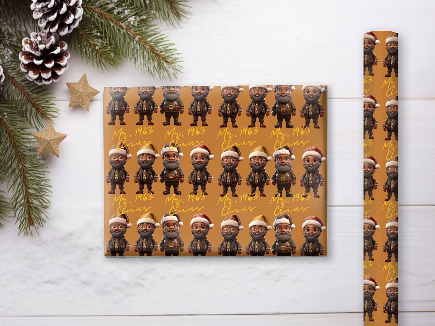 1963 Santa Claus Gift Wrap