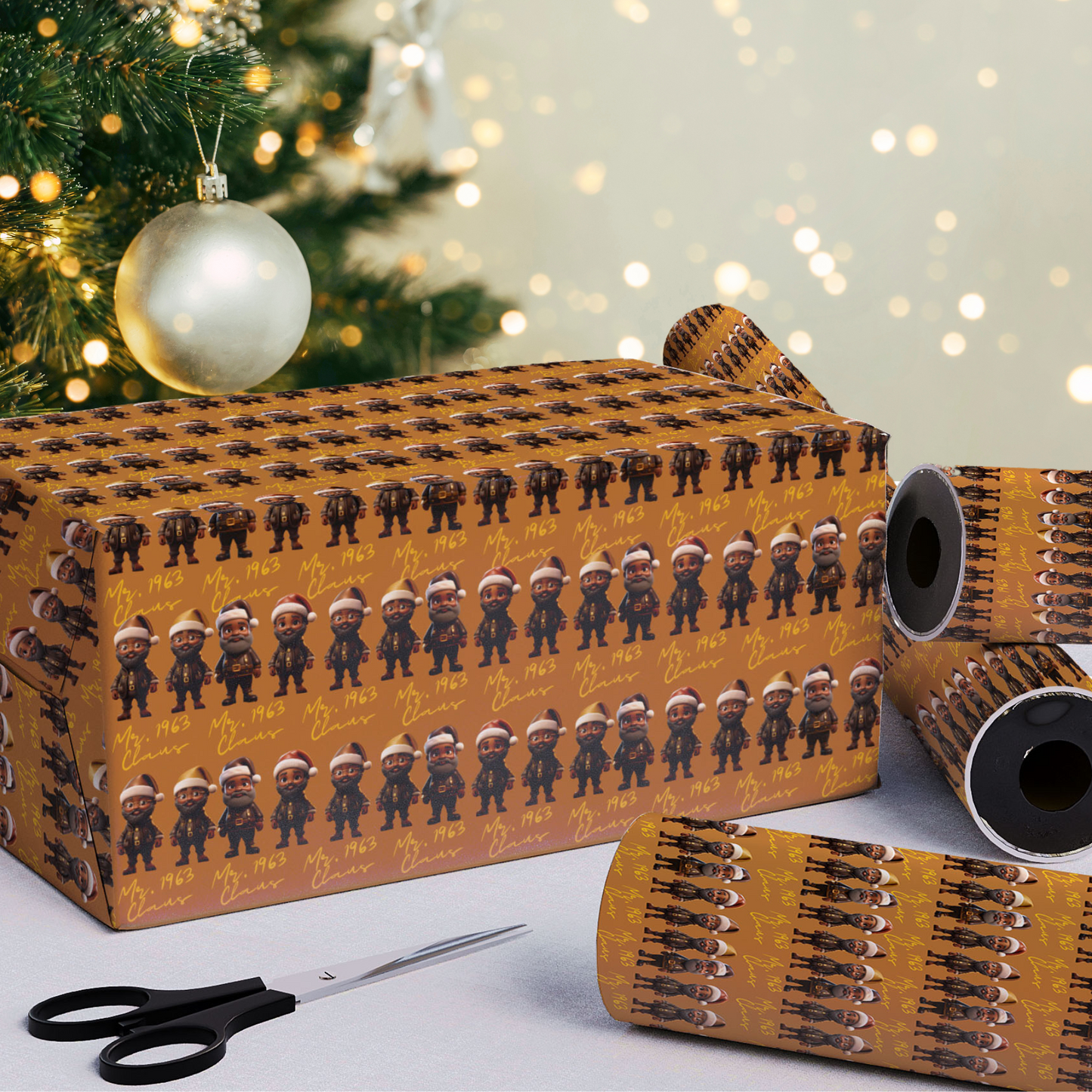 1963 Santa Claus Gift Wrap