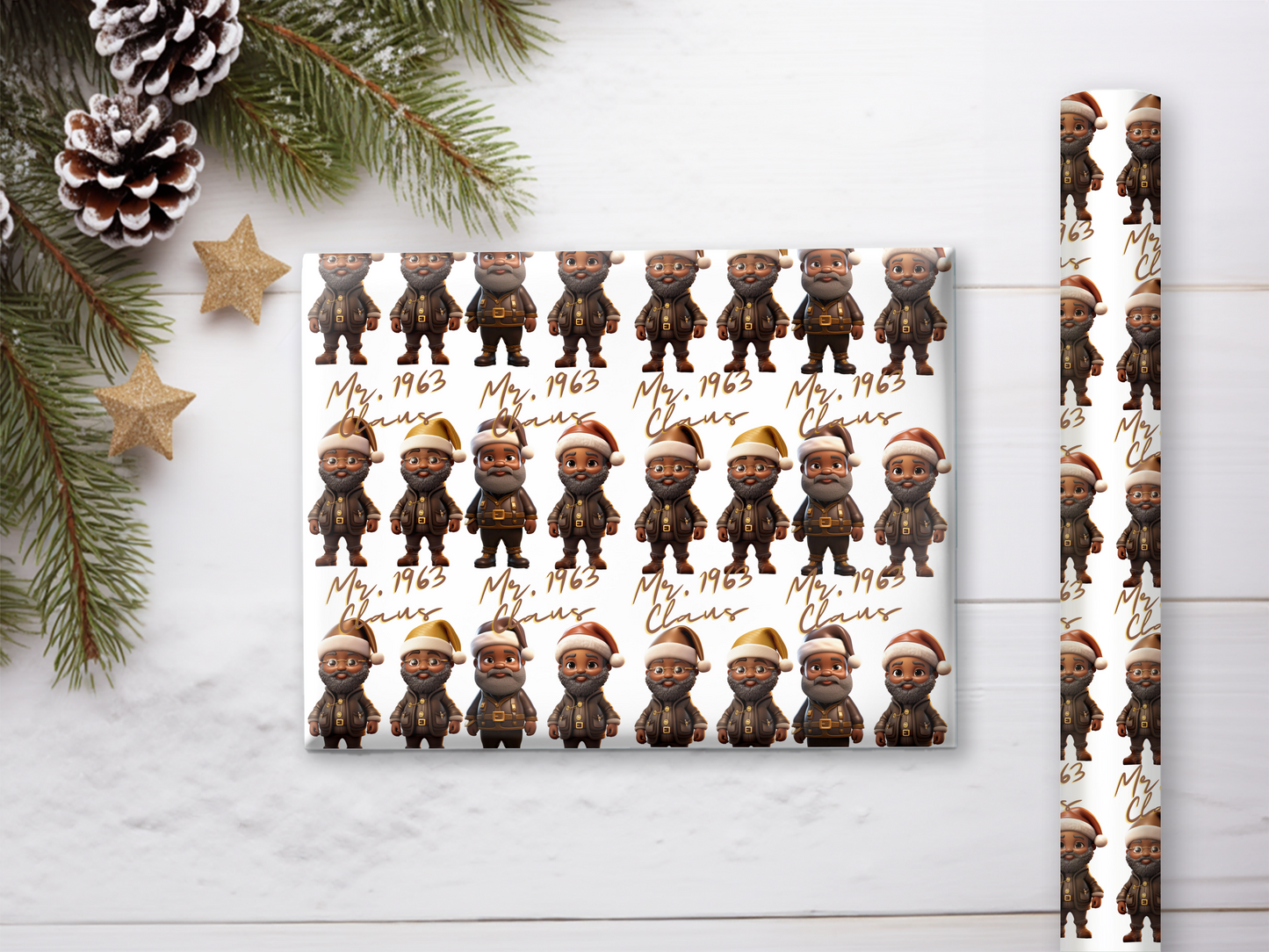 1963 Santa Claus Gift Wrap