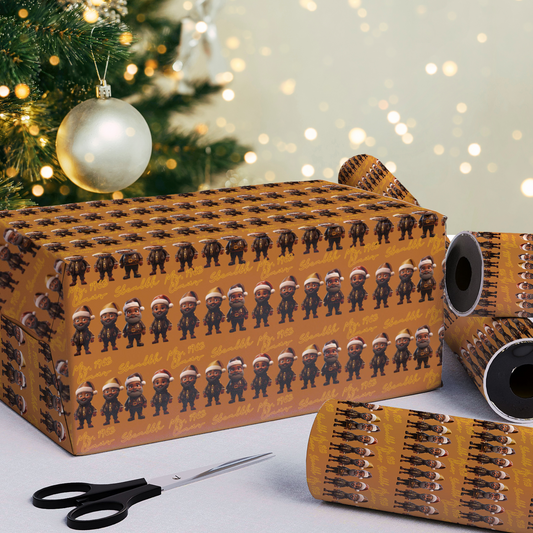Santas in Brown and Gold