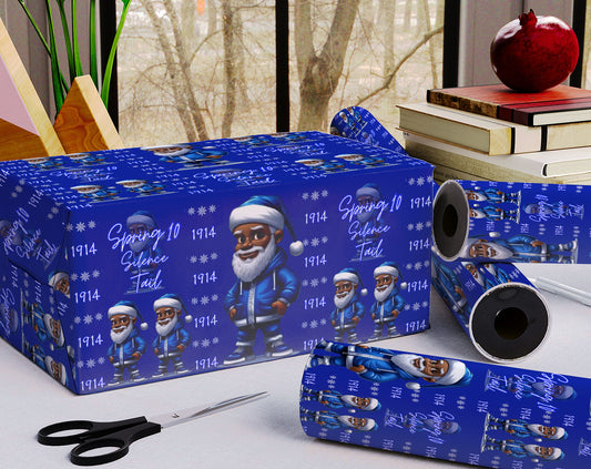 Christmas Blues Gift Wrap
