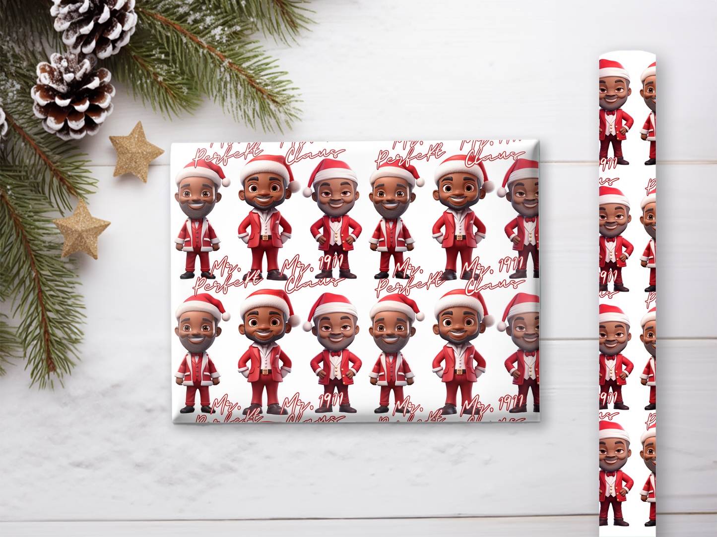 Santas in Crimson and Cream