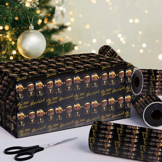 Santas in Black and Gold