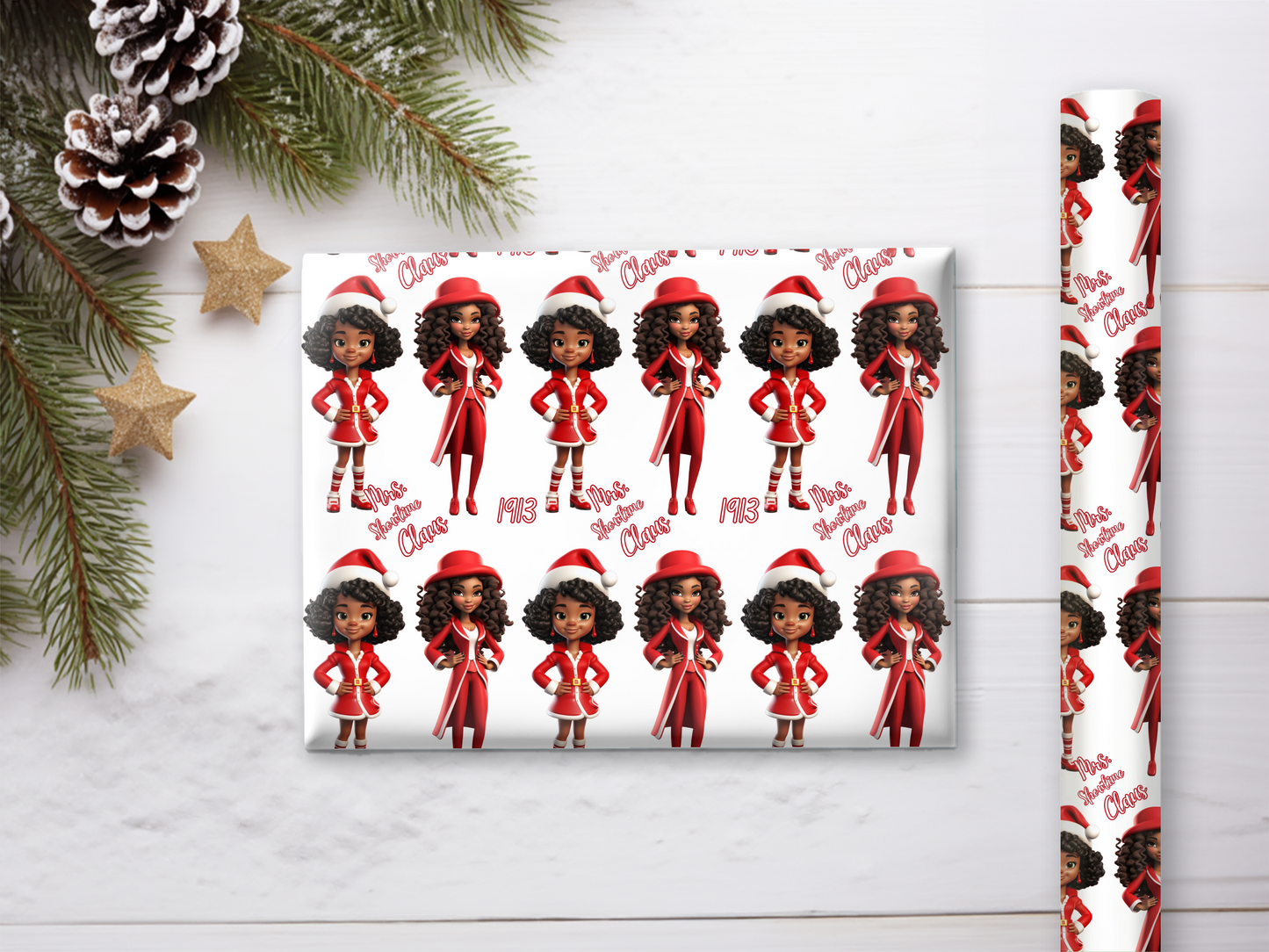 Ms. Claus in Crimson and Cream