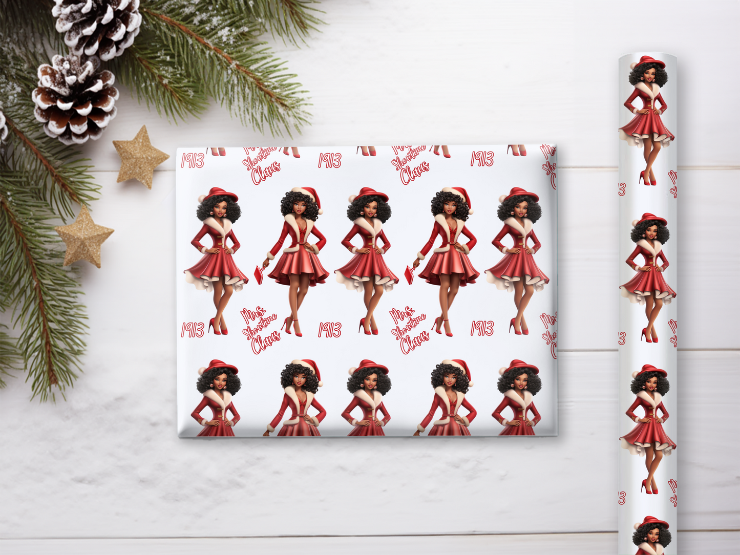 Ms. Claus in Crimson and Cream