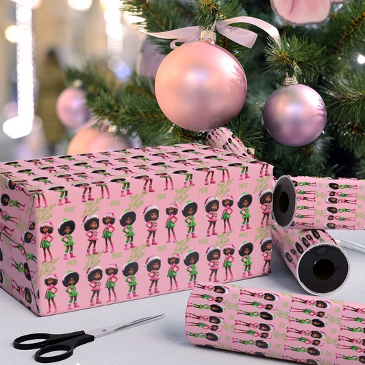Ms. Claus in Pink and Green