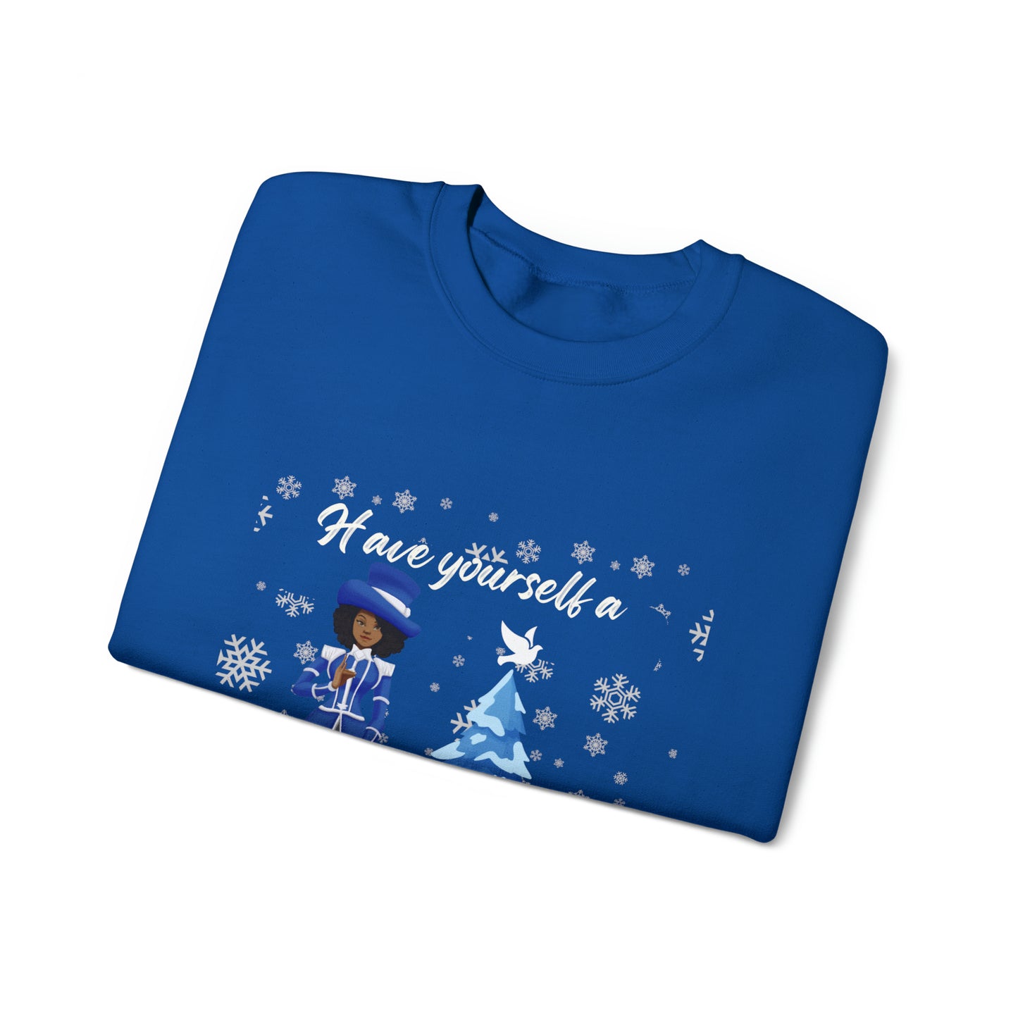 A Blue and White Christmas Ugly Sweater