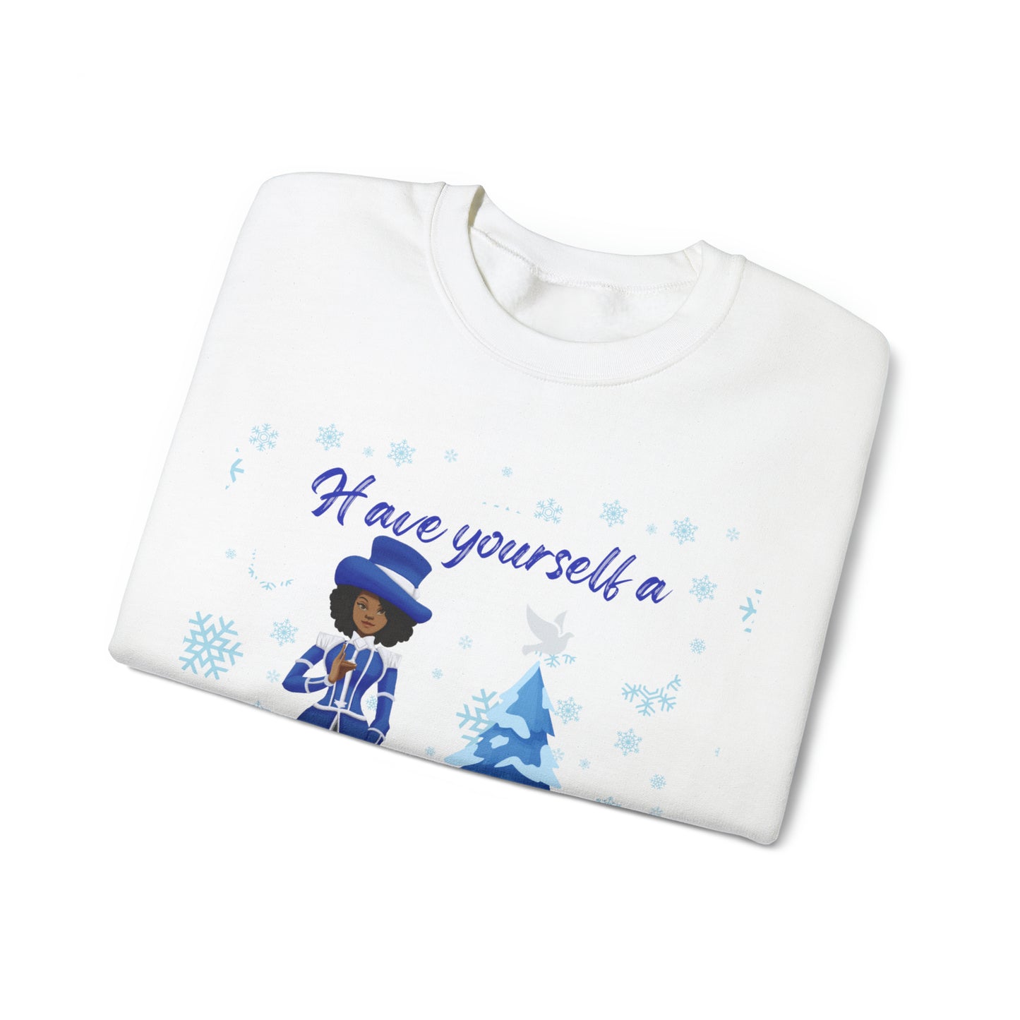 A Blue and White Christmas Ugly Sweater