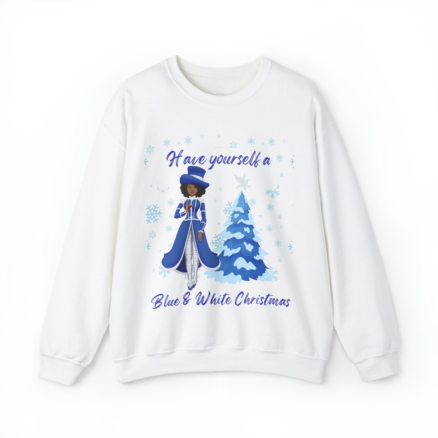 A Blue and White Christmas Ugly Sweater
